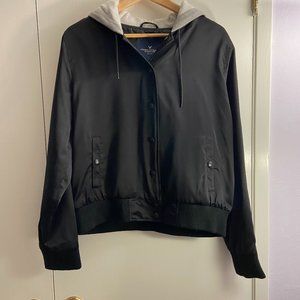 black american eagle bomber jacket!
